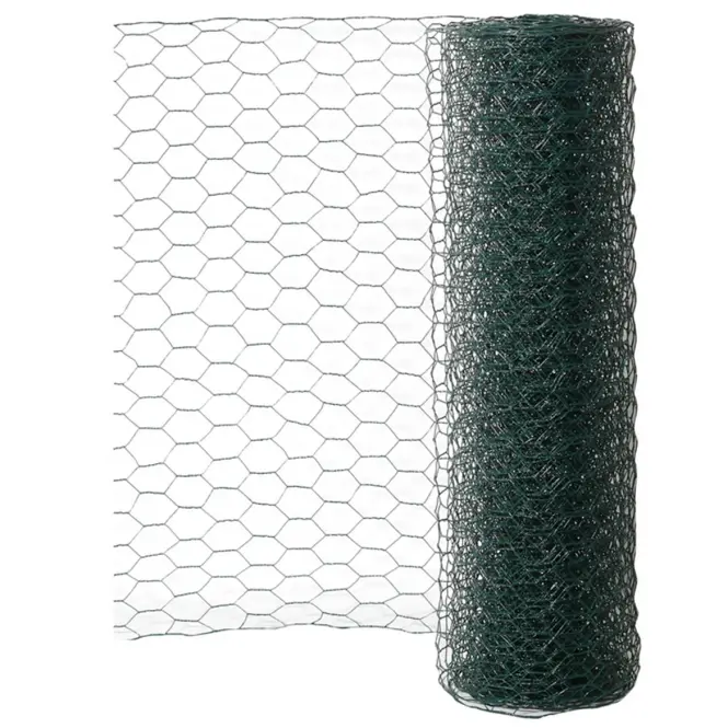 Šesťhranné pletivo drôt 0,8 mm 25x25 0,5x10 m Zn+RAL6005