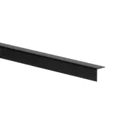 Profil uholníkový PCV čierny15x15x1.1mm 2.75m