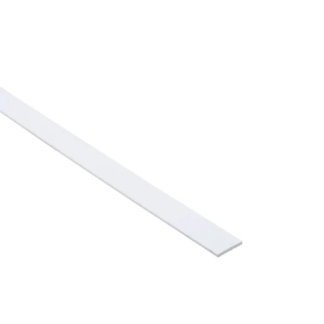 Profil plochý PCV biely 15x2mm 1m