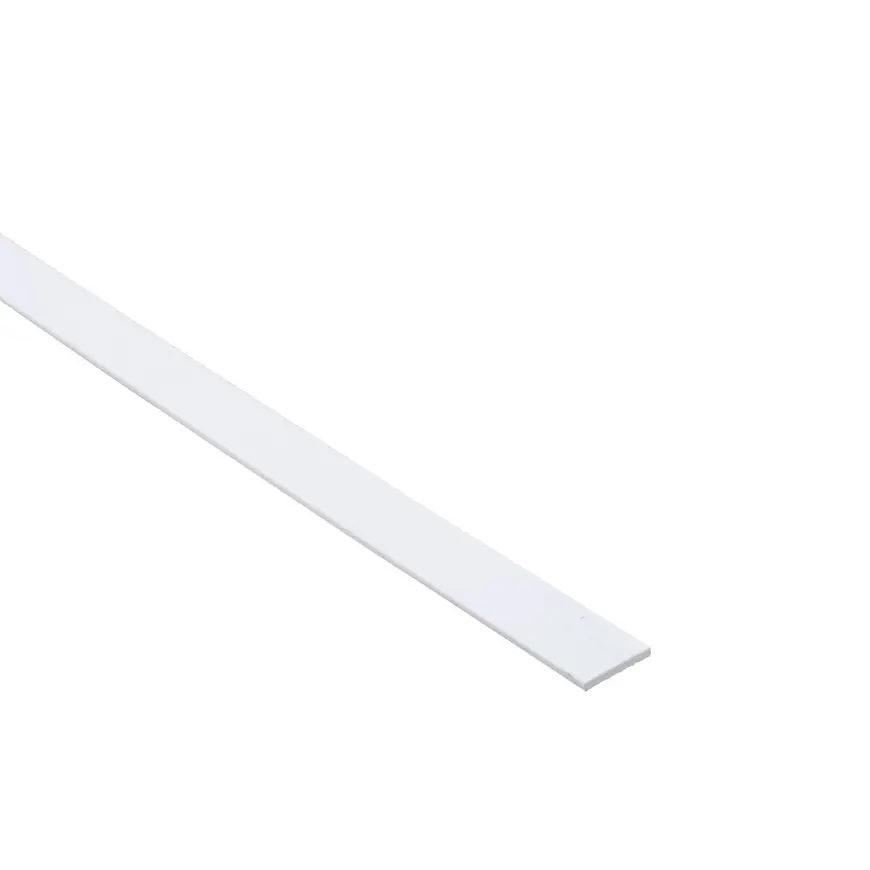 Profil plochý PCV biely 15x2mm 1m