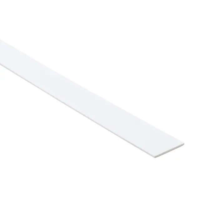 Profil plochý PCV biely 30x2mm 2.6m