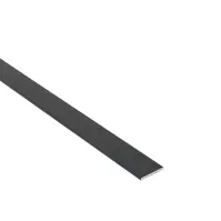 Profil plochý hliník čierny brúsený 20x2mm 1m