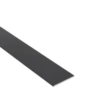 Profil plochý hliník čierny brúsený 40x2mm 1m