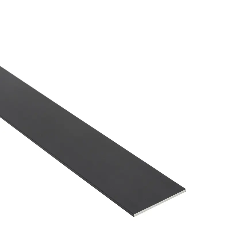 Profil plochý hliník čierny brúsený 40x2mm 1m