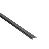 Profil hliník čierny brúsený ukončovací 6x18x1mm 1m