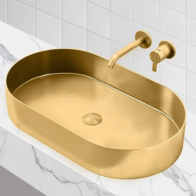 Umývadlo na dosku Iron Oval gold