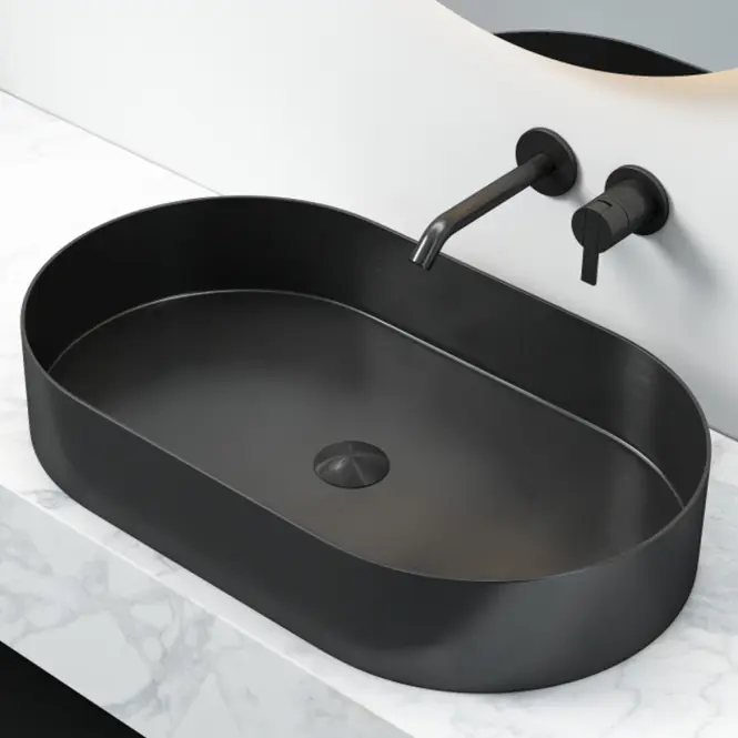 Umývadlo na dosku Iron Oval black