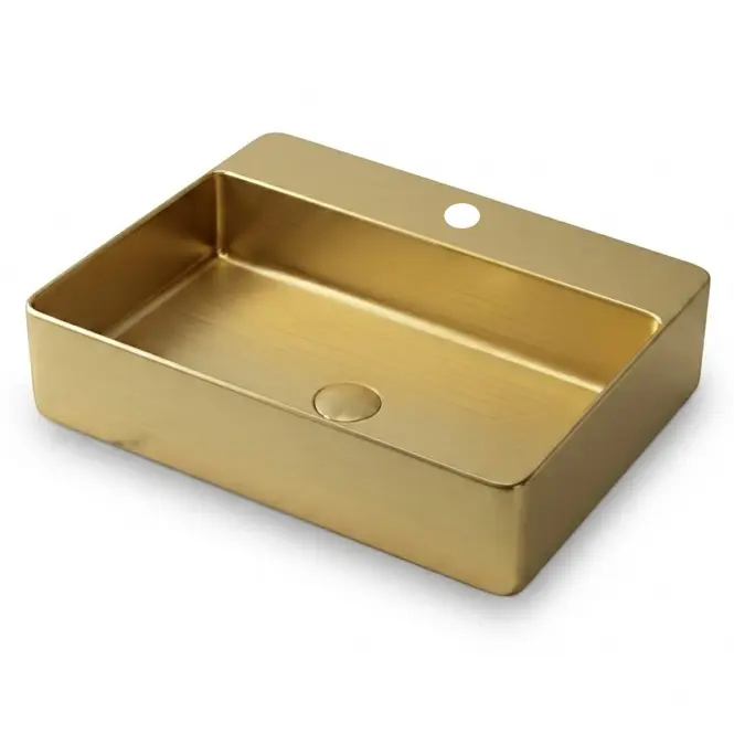 Umývadlo na dosku Rectangle gold 1/0