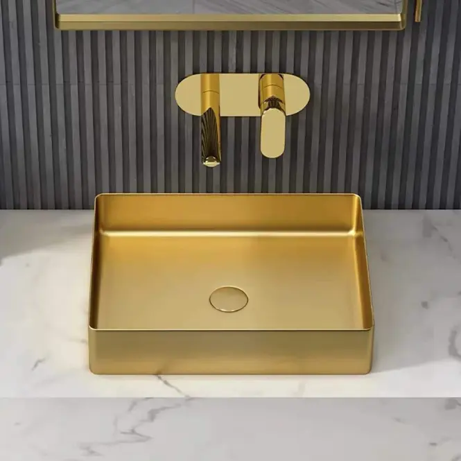 Umývadlo na dosku Rectangle gold,2