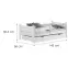 Posteľ Flare 80/140 Biely,2