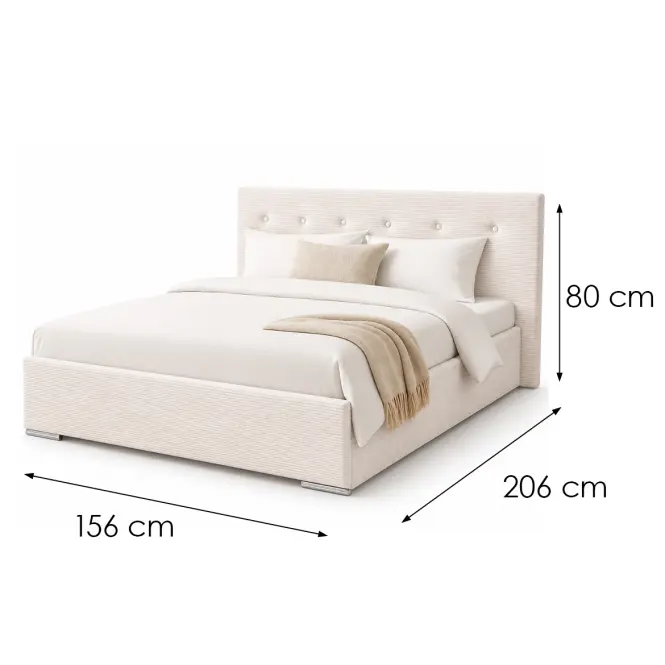 Posteľ Mila 140x200 Lincoln 01ln biely,11