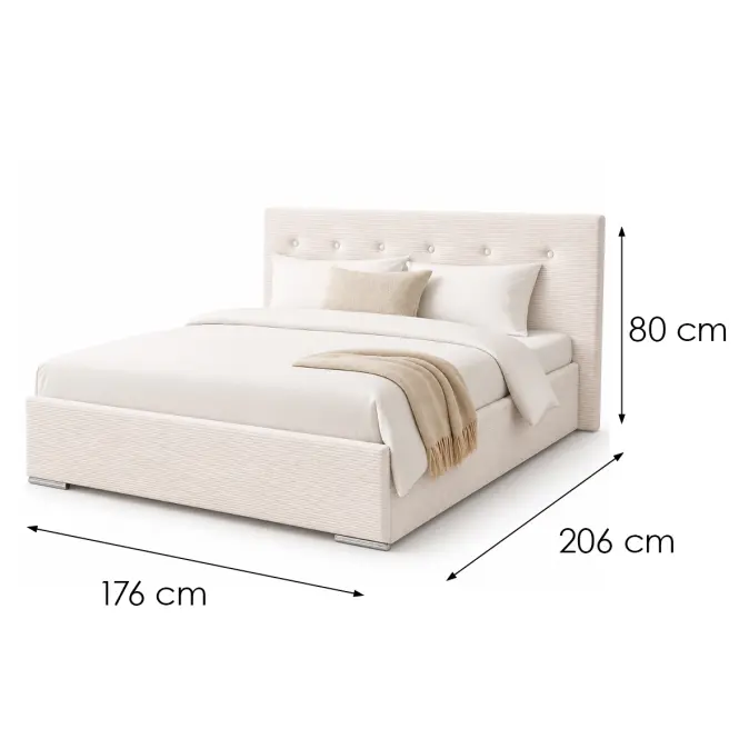 Posteľ Mila 160x200 Lincoln 01ln biely,2
