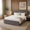 Posteľ Mila 180x200 Lincoln 24ln šedá,4