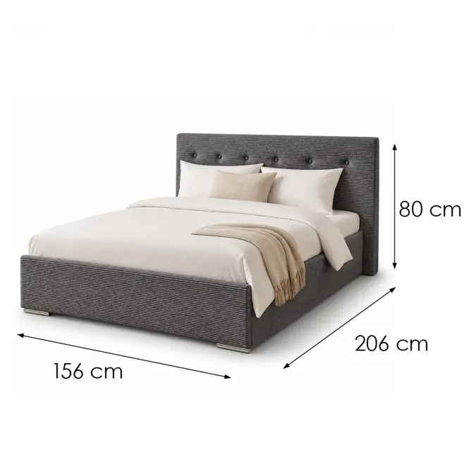 Posteľ Mila 140x200 Lincoln 90ln šedá,2