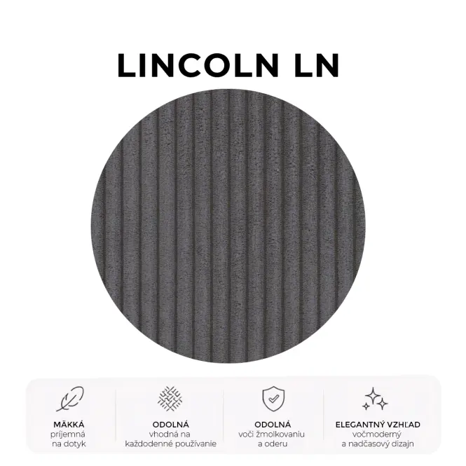 Posteľ Mila 140x200 Lincoln 90ln šedá,7