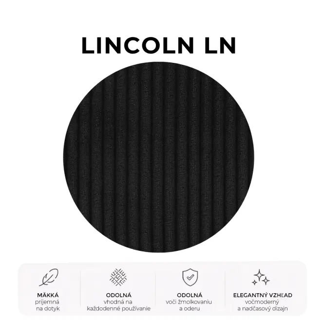 Posteľ Mila 140x200 Lincoln 100ln čierna,7