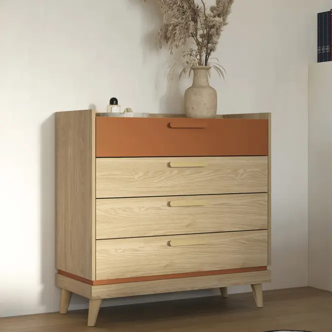 Komoda Scandi 27 Dubový olej/Tehla,7