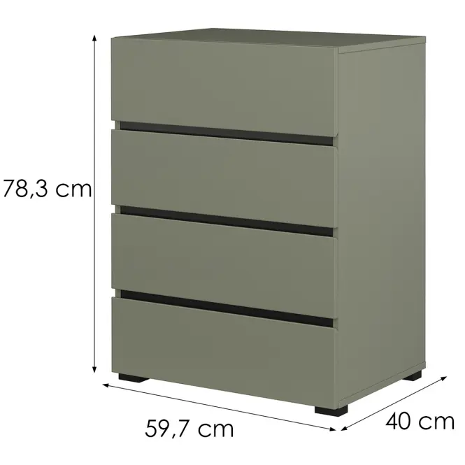 Komoda Cross 27 Pine Green/Čierna,2