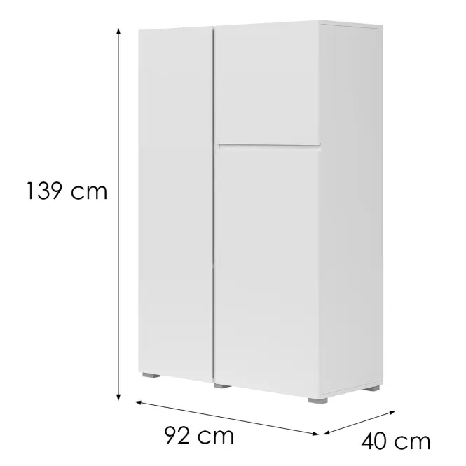 Komoda Vysoká 3d Asymetric 46 Biely,2