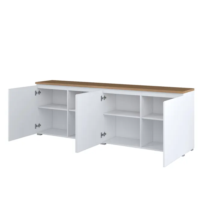 Komoda 4d Modo 25 Dub Mauvella/Biely,4