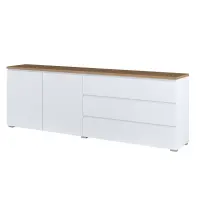 Komoda 2d3s Modo 28 200cm Dub Mauvella/Biely