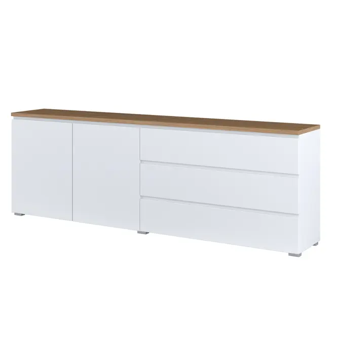 Komoda 2d3s Modo 28 200cm Dub Mauvella/Biely