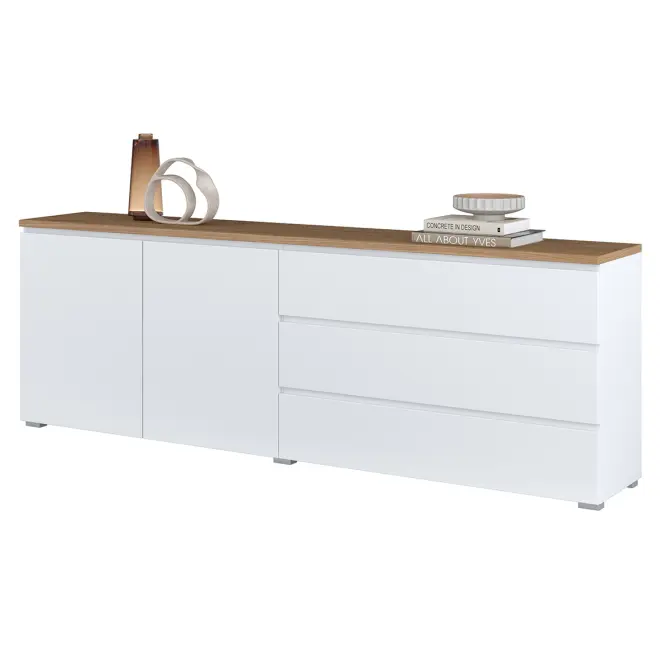 Komoda 2d3s Modo 28 200cm Dub Mauvella/Biely,3