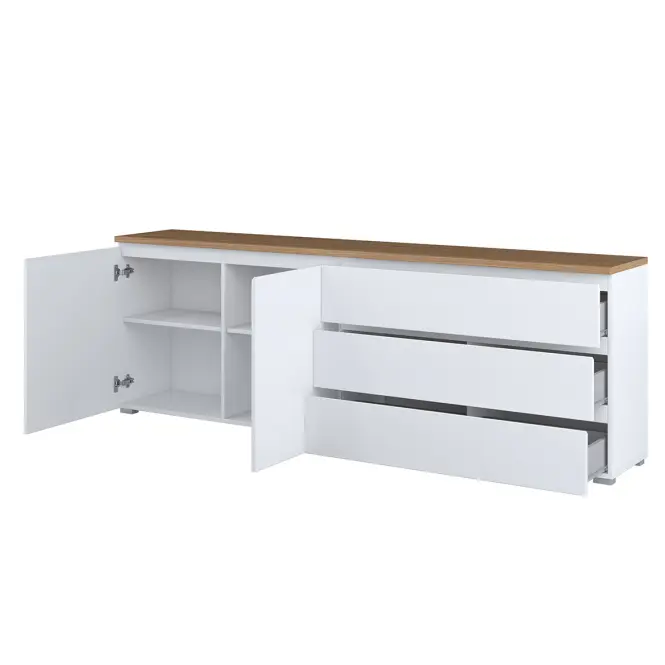 Komoda 2d3s Modo 28 200cm Dub Mauvella/Biely,5