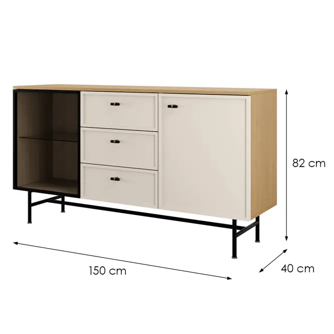 Komoda Elora 7 Dub Jar/Macadamia,2