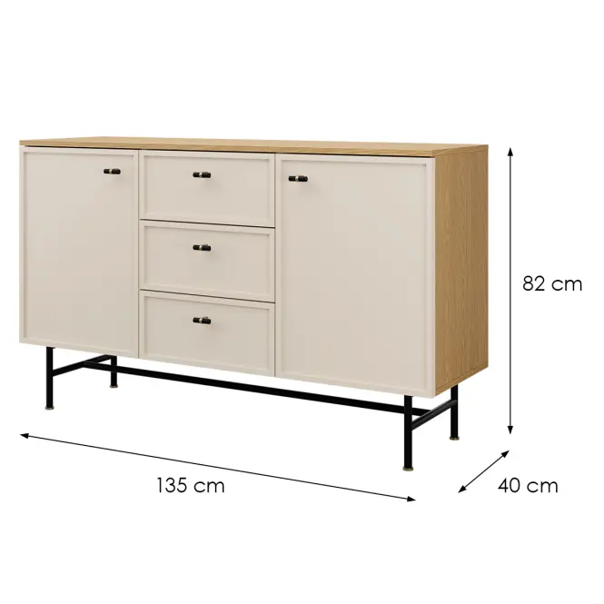 Komoda Elora 8 Dub Jar/Macadamia,2