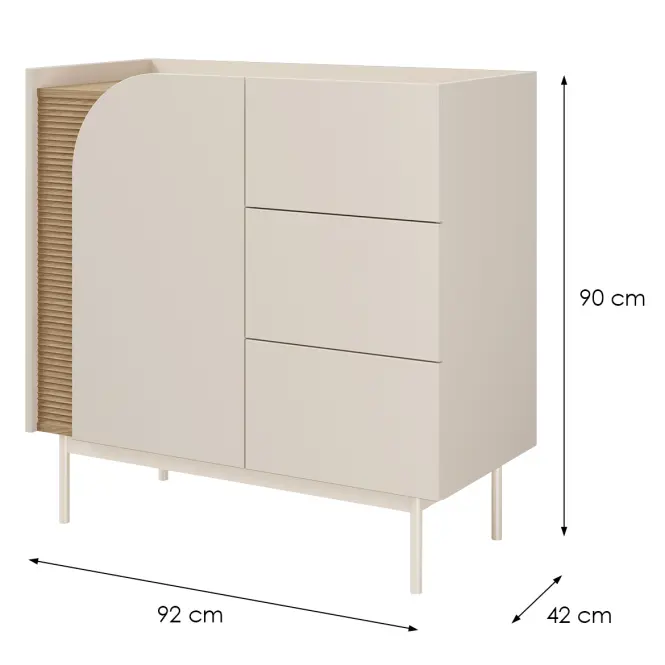 Komoda Carmen 8 Macadamia/Dub Jar,2
