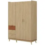 Skriňa 3d3s Sys Scandi 19  Dub Olej/Tehla