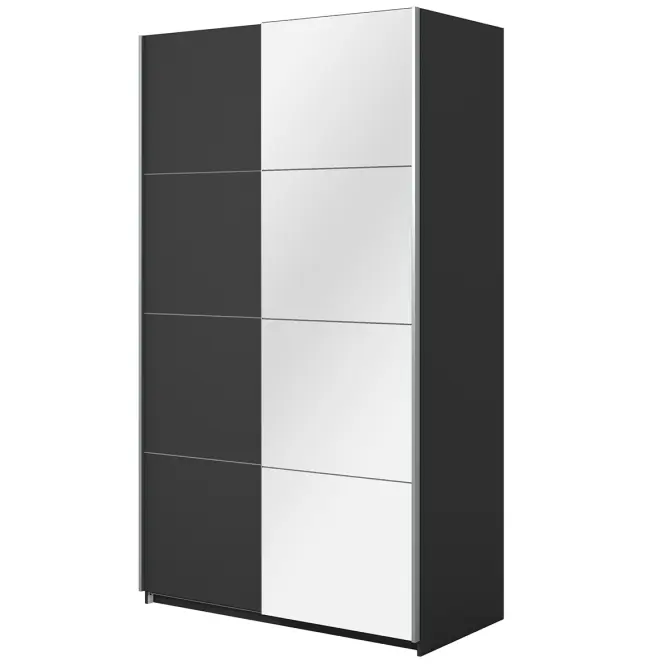 Skriňa 120cm Beta 54  Čierna/Zrkadla
