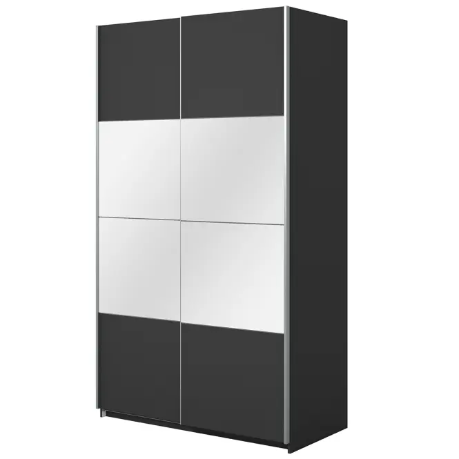Skriňa 120cm Beta 54  Čierna/Zrkadla,4