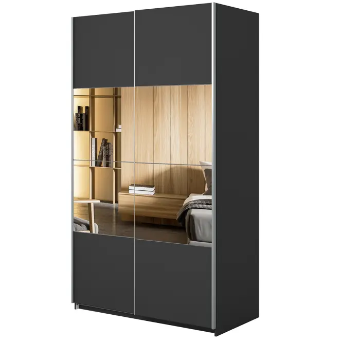 Skriňa 120cm Beta 54  Čierna/Zrkadla,5