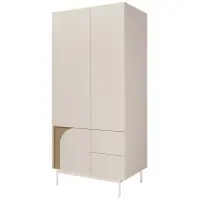Skriňa Carmen 1 92 cm – makadamová/dub jarný, dvojdverová, zásuvky
