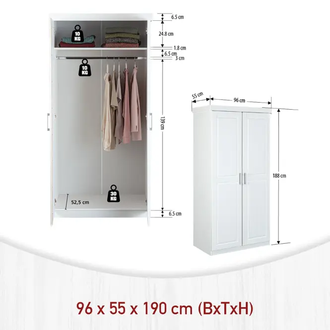 Skriňa 20900113 Hakon 2d Borovica Biely,4