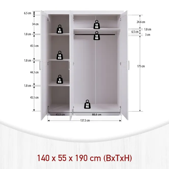 Skriňa 20900115 Magnus 3d Borovica Biely,4