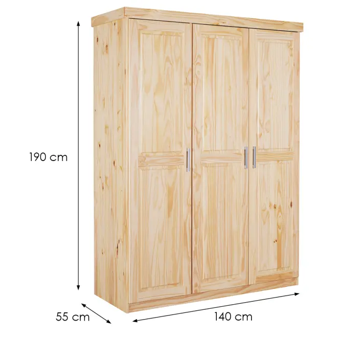Skriňa 30500315 Pelle 3d Borovica Natural,3