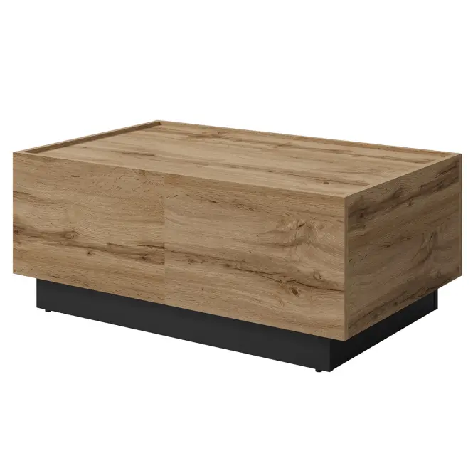 Konferenčný Stolík TEO 96  Dub Wotan/Čierna Onyx