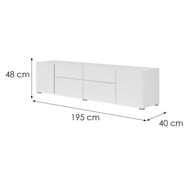 TV stolík Asymetric 39 Biela