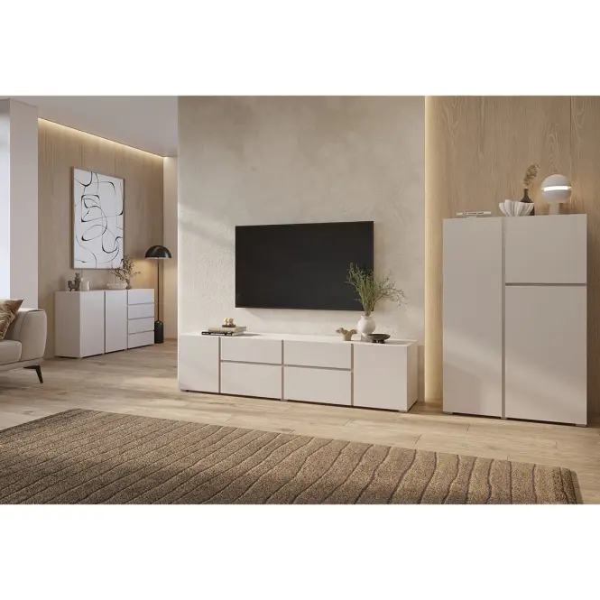 TV stolík Asymetric 39 Biela
