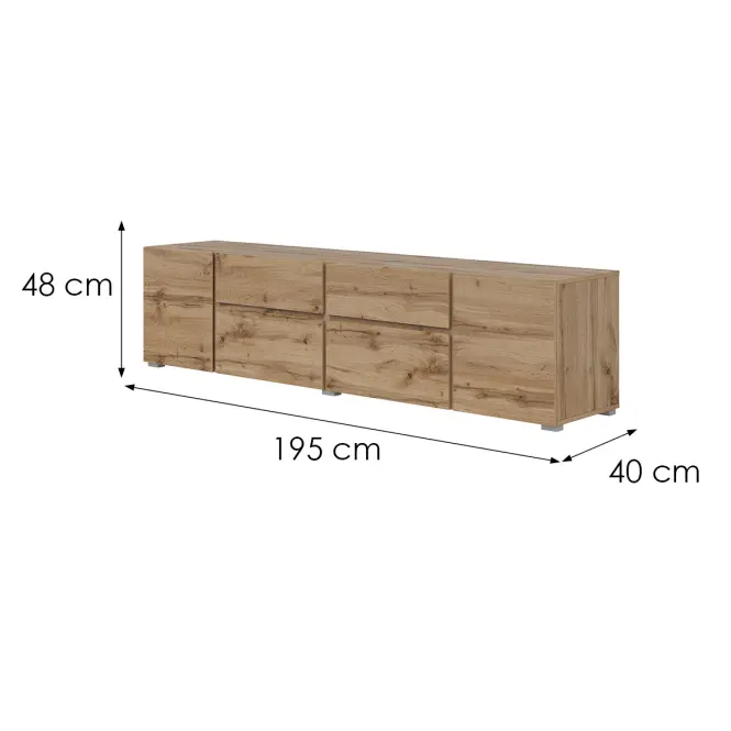 TV stolík Asymetric 39 Dub Wotan,2