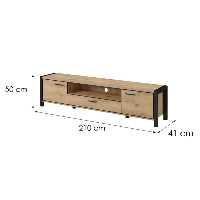 TV stolík Aktiv 40 210cm Dub Taurus/Čierna,2