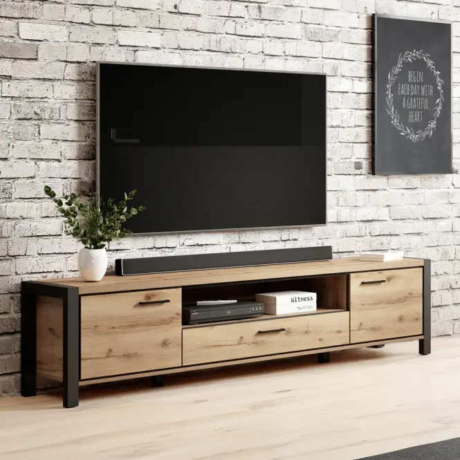TV stolík Aktiv 40 210cm Dub Taurus/Čierna,5