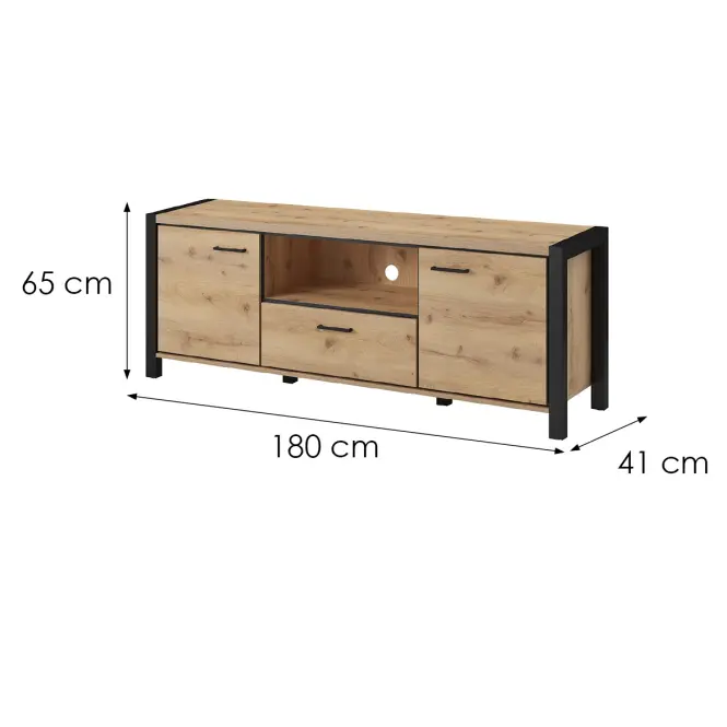 TV stolík Aktiv 41 180cm Dub Taurus/Čierna,2