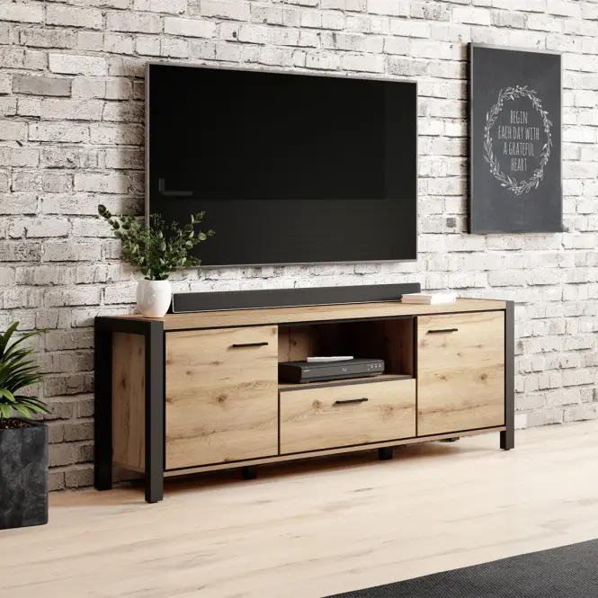 TV stolík Aktiv 41 180cm Dub Taurus/Čierna,5