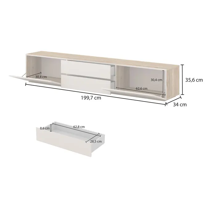 TV stolík Criss 39 Dub Mauvella/Kašmír,4