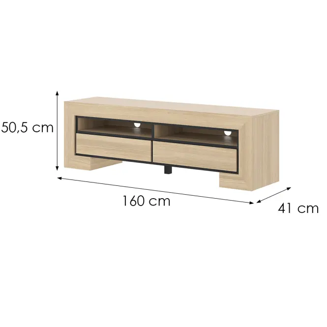 TV stolík Cuba Ii 40 Dub Sambal/Čierna,2