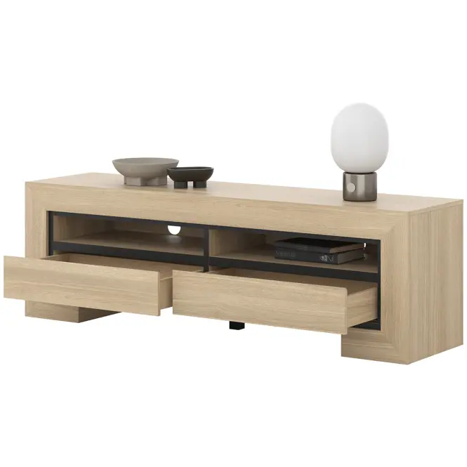 TV stolík Cuba Ii 40 Dub Sambal/Čierna,4